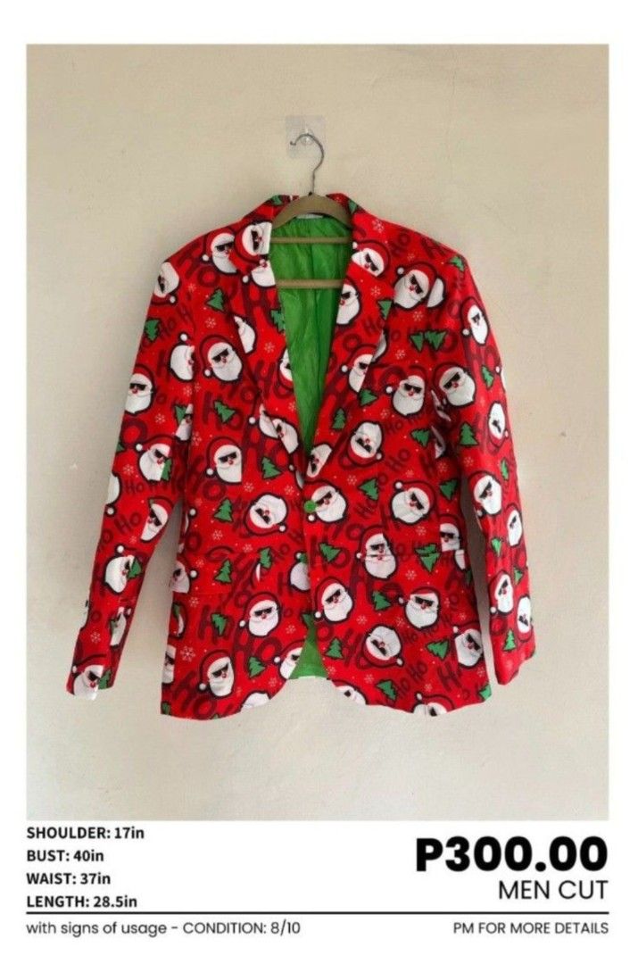 Christmas Santa Blazer - Men's Cut (Category: Coats, Jackets and Outerwear) located in San Fernando. Submitted by primafiel (Listing ID 1426705739, Image 1). Description: .