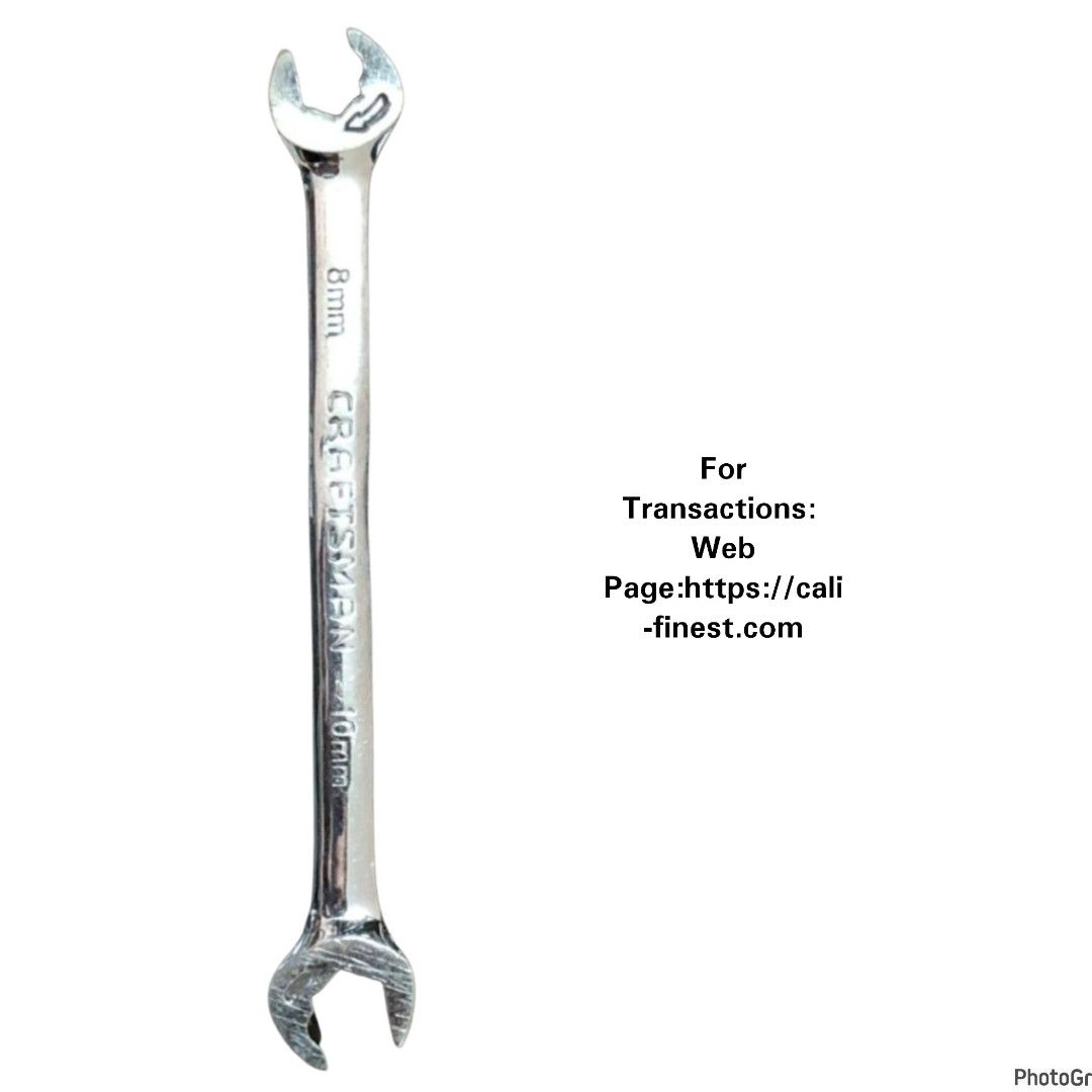Craftsman 8mm and 10mm Combination Wrench (Category: Construction Tools & Equipment) located in Pasig City. Submitted by califinestcollectibles (Listing ID 1426640852, Image 1). Description: Craftsman 8mm and 10mm Combination Wrench HT#0059 •8mm and 10mm craftsman PAT. 21932 -z- 299 pesos •13mm and 15’m Craftsman v-44507 - 299 pesos •7/16 craftsman -v- – 240 pesos •3/8 craftsman -v- – 240 pesos Original/Authentic From USA Actual and Detailed Pict