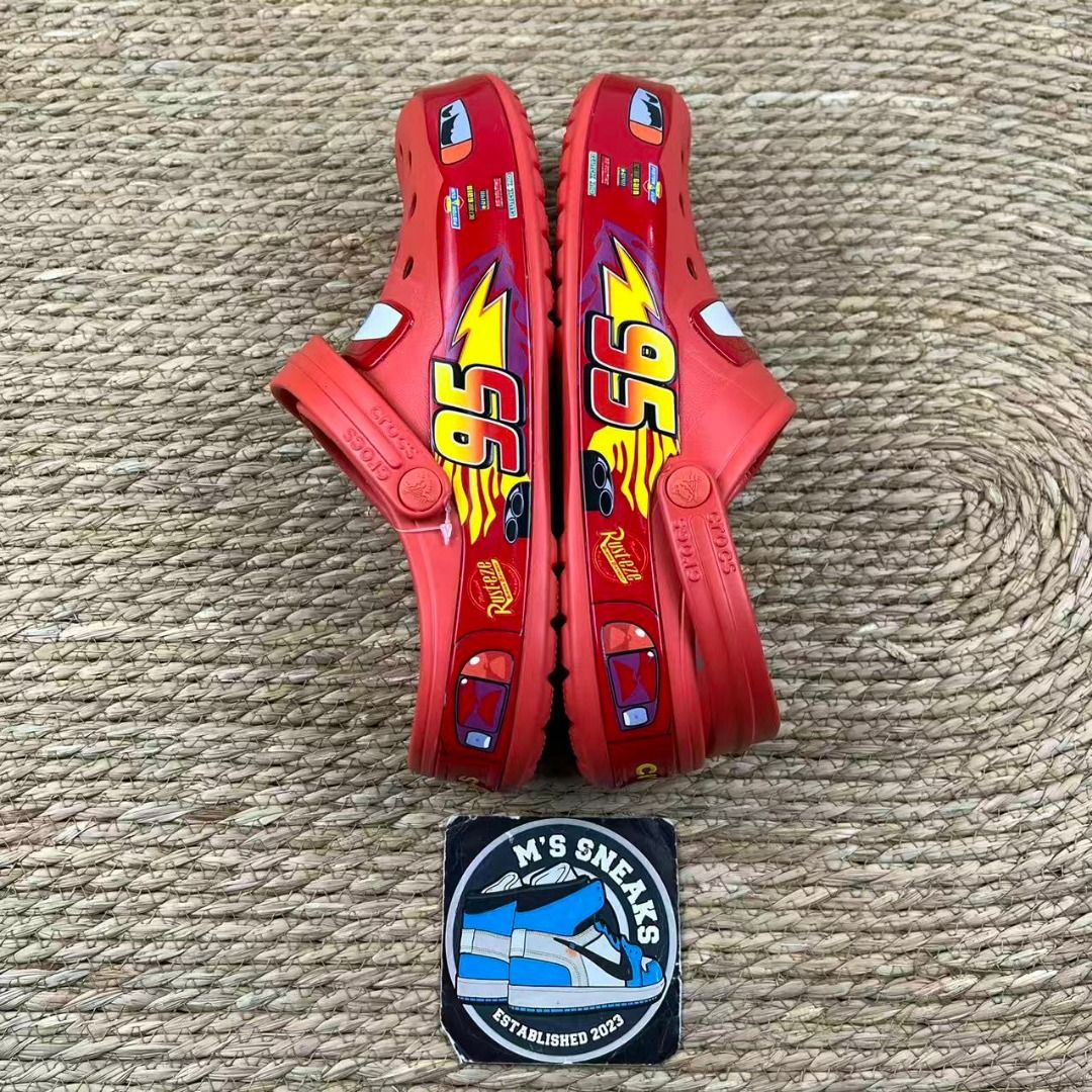 Crocs Classic Clog Lightning McQueen (With Lights) (Category: Slippers & Slides) located in Manila. Submitted by mssneaks2023 (Listing ID 1426745367, Image 2). Description: 𝑷𝑹𝑬-𝑶𝑹𝑫𝑬𝑹‼️ 𝑬𝑻𝑨: 1-2 𝑾𝑬𝑬𝑲𝑺 𝑨𝑭𝑻𝑬𝑹 𝑸𝑪 Crocs Classic Clog Lightning McQueen - Actual pictures posted. With lights/umiilaw BRAND NEW‼️ 50% downpayment for pre-order to avoid flaking. DM for inquiries 📩 MONEYBACK IF YOU DONT RECEIVE WHAT YOU SEE. FB PAGE: M’
