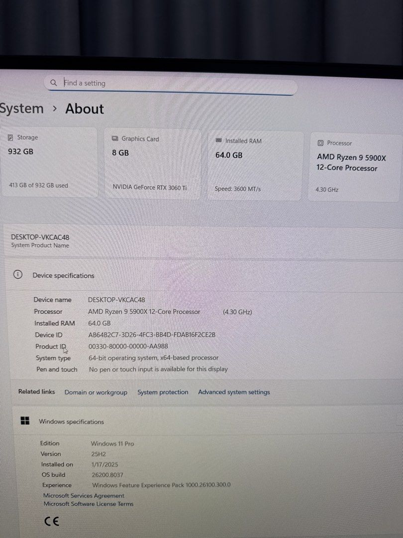 Custom Gaming PC - Ryzen 9 5900X, RTX 3060 Ti