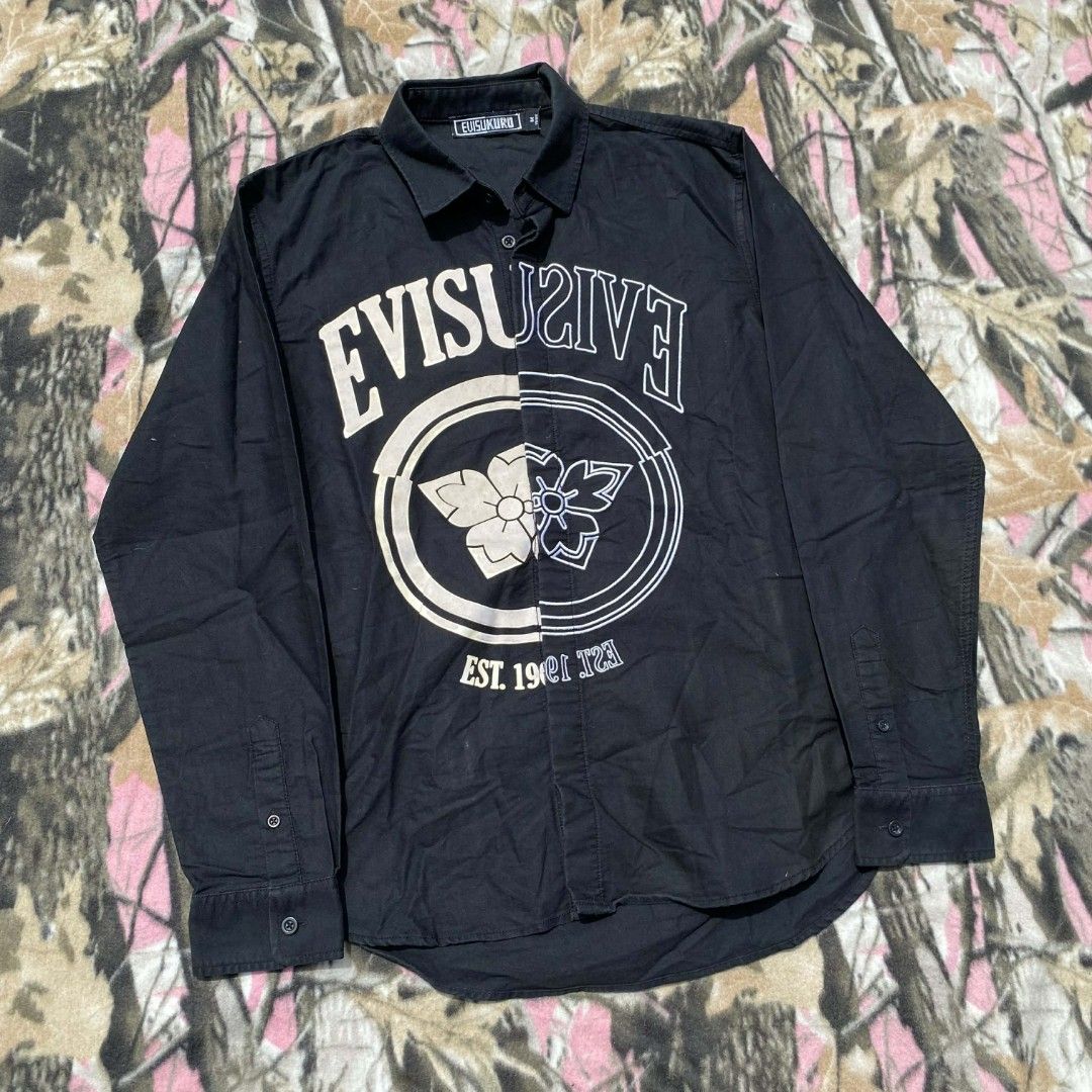 Evisukuro Black Long Sleeve Shirt (Category: Tshirts & Polo Shirts ) located in Calamba. Submitted by bandidoooo (Listing ID 1426776055, Image 1). Description: Length 28 Width 21 Excellent condition For only 1000 pesos + sf.