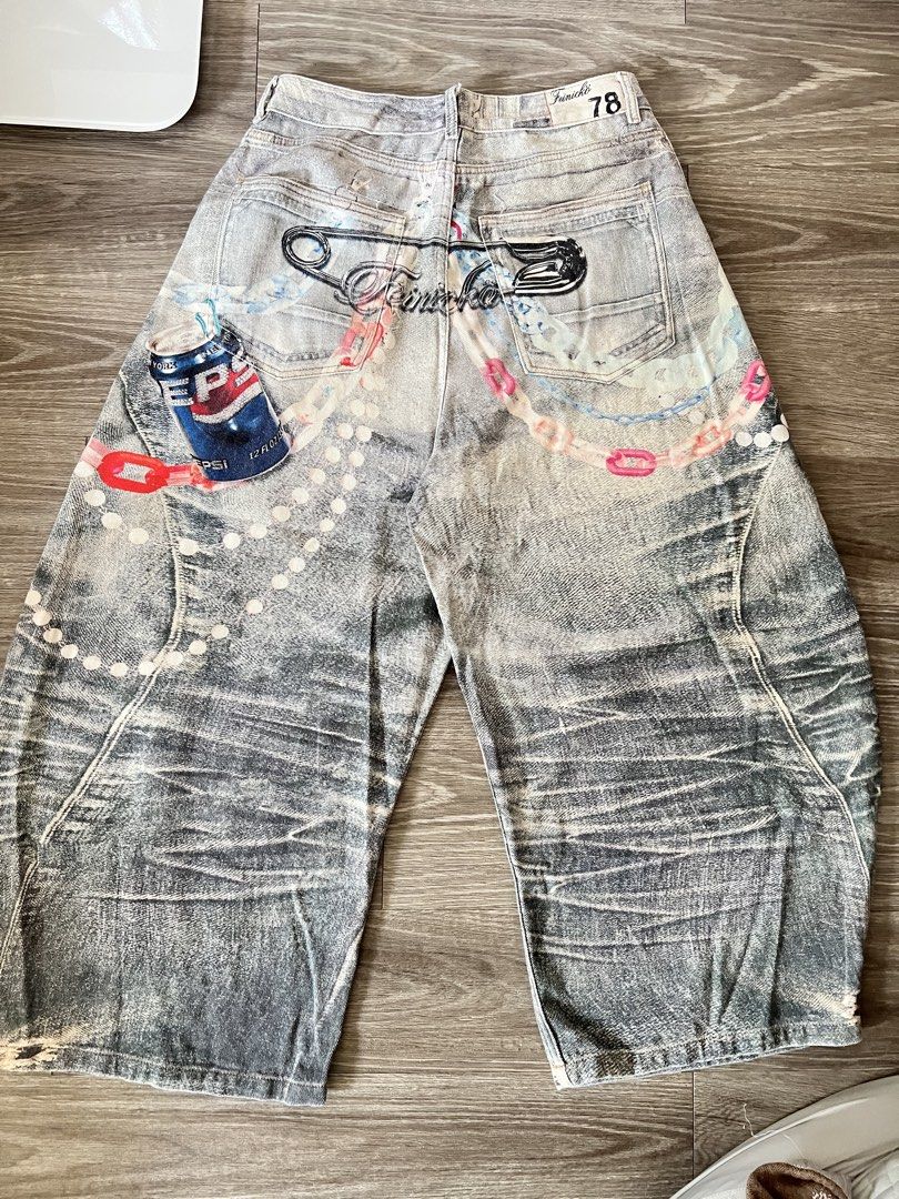 POLYCHROME GUMMY DENIM PANTS - FEINICKÖ