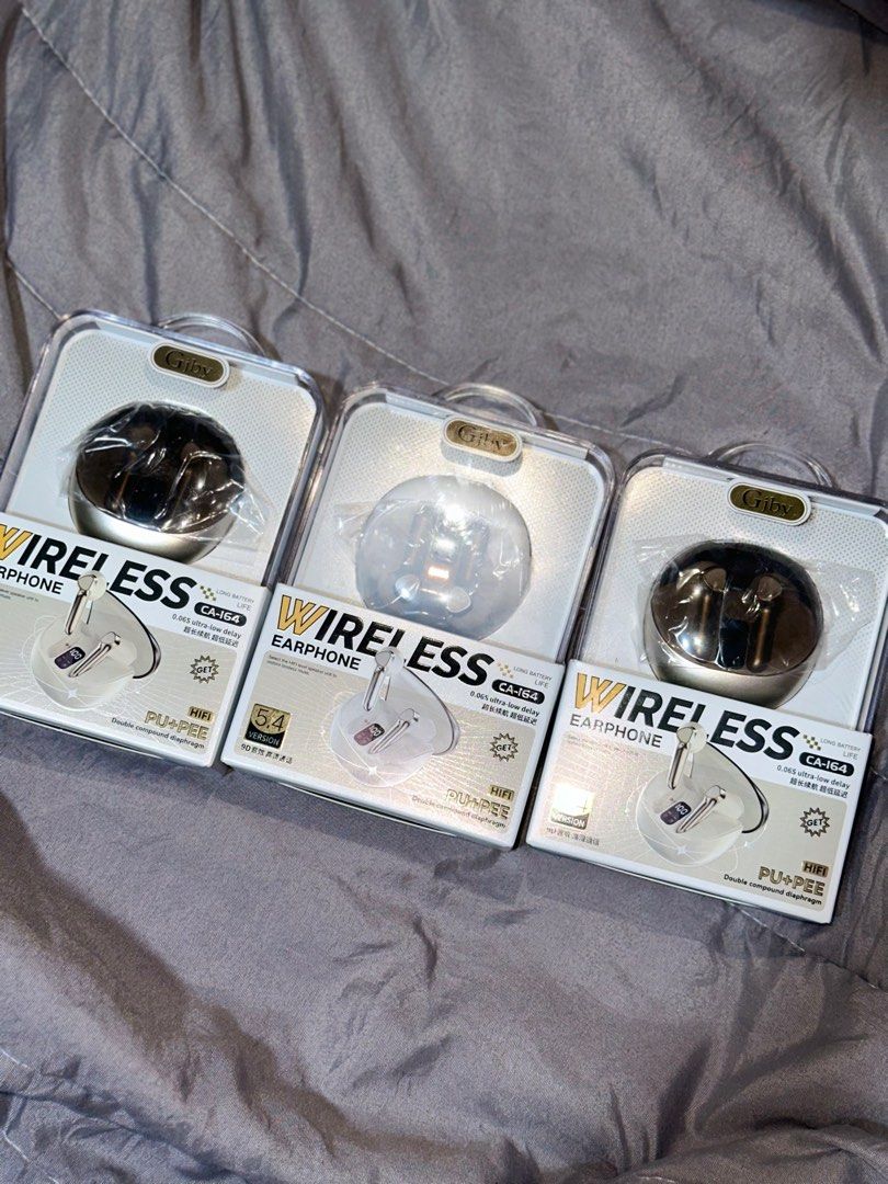 GJBY Wireless earphones (Category: Earphones) located in Pasay City. Submitted by yjurs (Listing ID 1426658663, Image 2). Description: GIBY wireless earphones. Original price is 799. - BRANDNEW -PM FOR ORDER AND INQUIRIES .