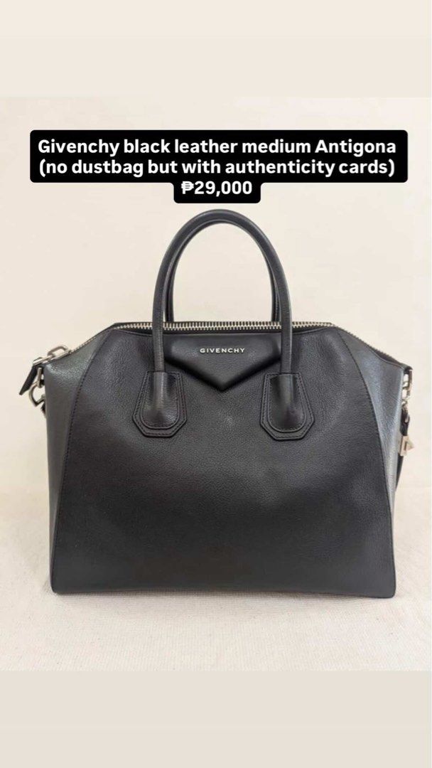 Givenchy Antigona (medium) (Category: Luxury Bags & Wallets) located in Manila. Submitted by anxiousbaker (Listing ID 1426786983, Image 1). Description: - with authenticity card.