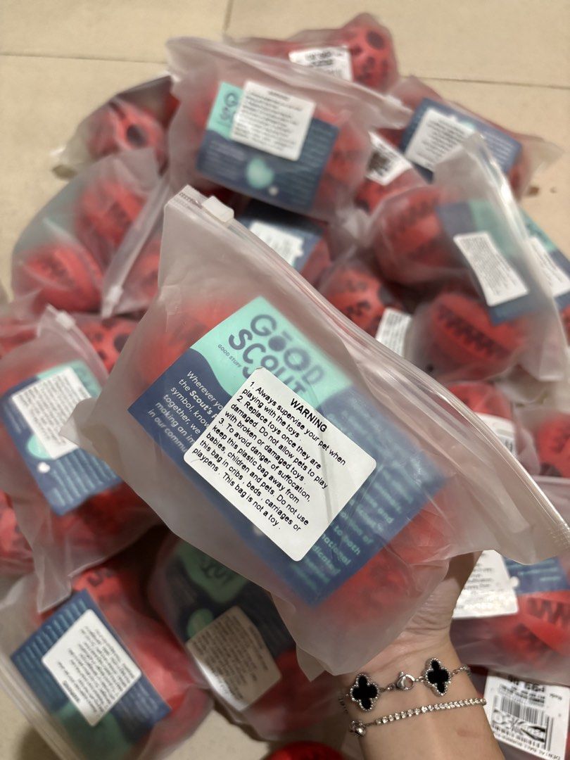 Good Scout Dog Chew Ball (Category: Homes & Other Pet Accessories) located in Manila. Submitted by jari_m (Listing ID 1426621873, Image 2). Description: Good Scout Dog Chew Ball 2 pcs in 1 Set for Php 110 Color: Red Condition: Brand New Got it for bulk and Sale.