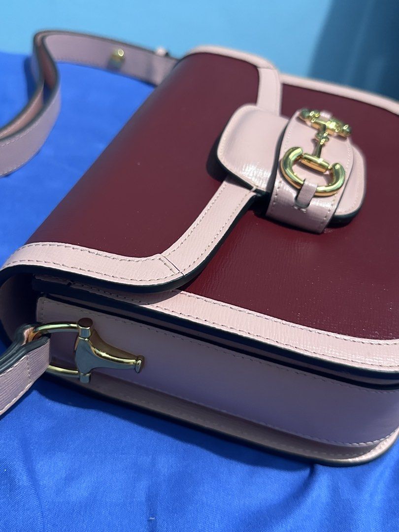 Gucci Horsebit 1955 Shoulder Bag (Category: Luxury Bags & Wallets) located in Manila. Submitted by pbmasocial (Listing ID 1426739444, Image 2). Description: Used once only but it’s already preloved when I bought this. NGA. Size: medium RFS: decluttering. I also wfh so I rarely go out now 🥹 Decreased the price bc I really need to declutter. .