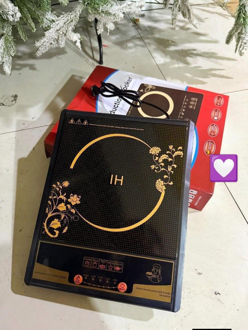 ✨ Induction Cooker (Category: Cookers) located in Manila. Submitted by mumshiie.tindera (Listing ID 1426676614, Image 3). Description: Induction cooker features a stylish floral design. It has multiple cooking settings and a sleek black finish. The cooker comes with its original box. It is a great addition to any kitchen..