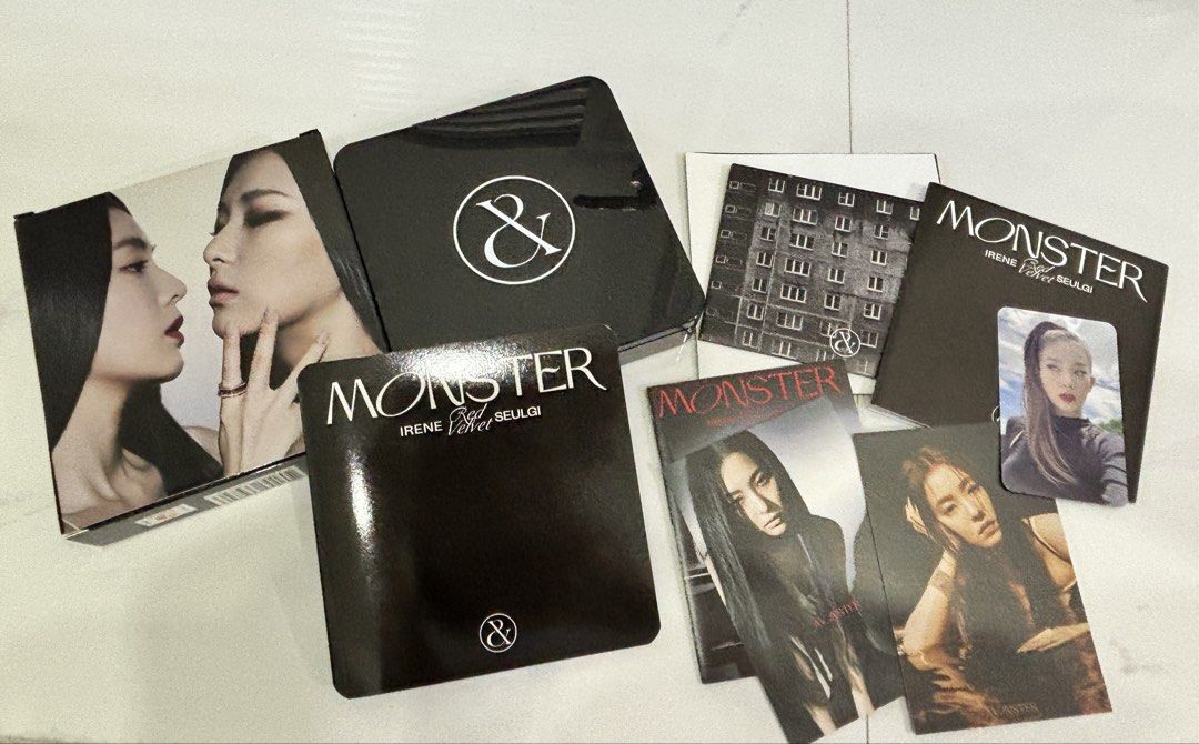 Irene & Seulgi Monster Album (Category: CDs & DVDs) located in Pasig City. Submitted by kapcha4 (Listing ID 1426672925, Image 1). Description: Complete package RFS: decluttering.