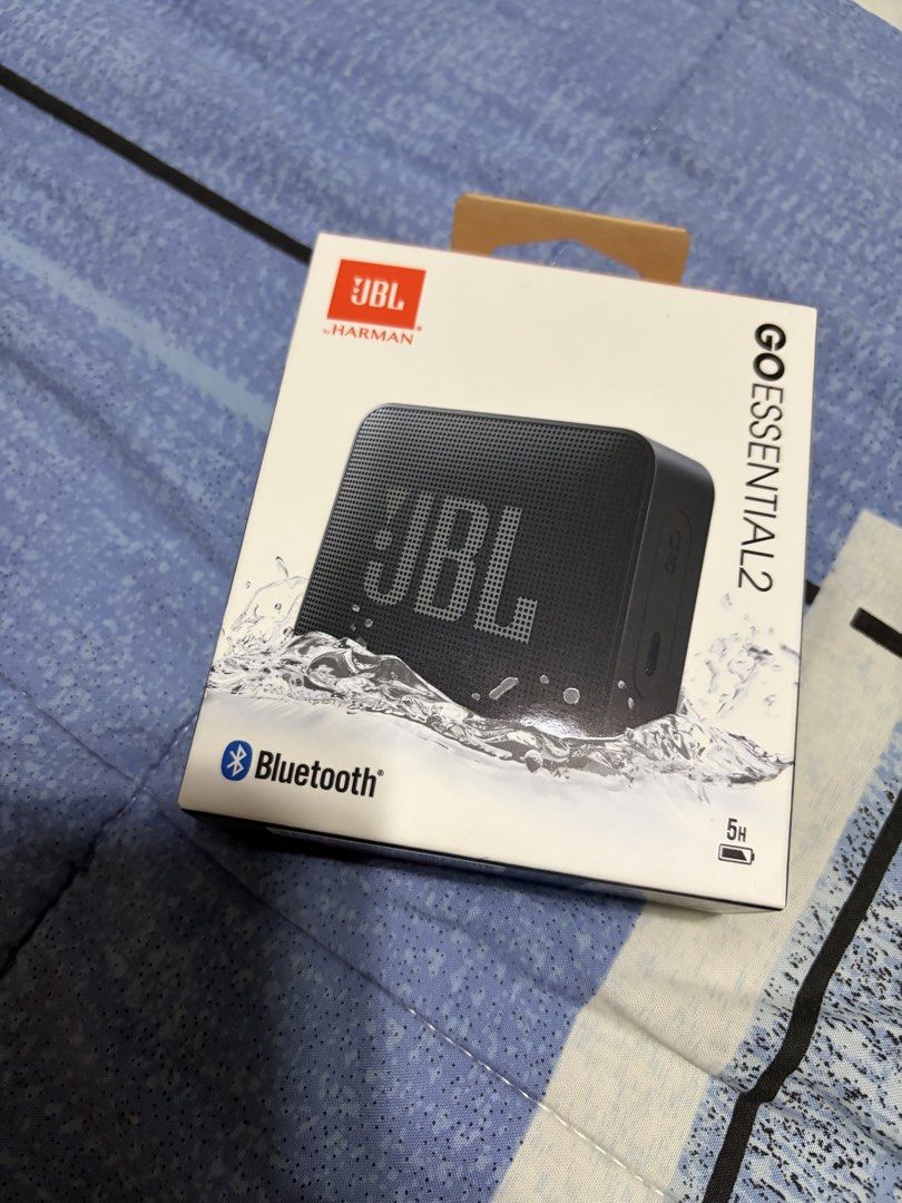 JBL GO Essential 2 Portable Bluetooth Speaker - Black (Category: Soundbars, Speakers & Amplifiers) located in Quezon City. Submitted by kimvchua (Listing ID 1426697857, Image 1). Description: Shipping and booking care of buyer. Item is in Commonwealth, Quezon City.