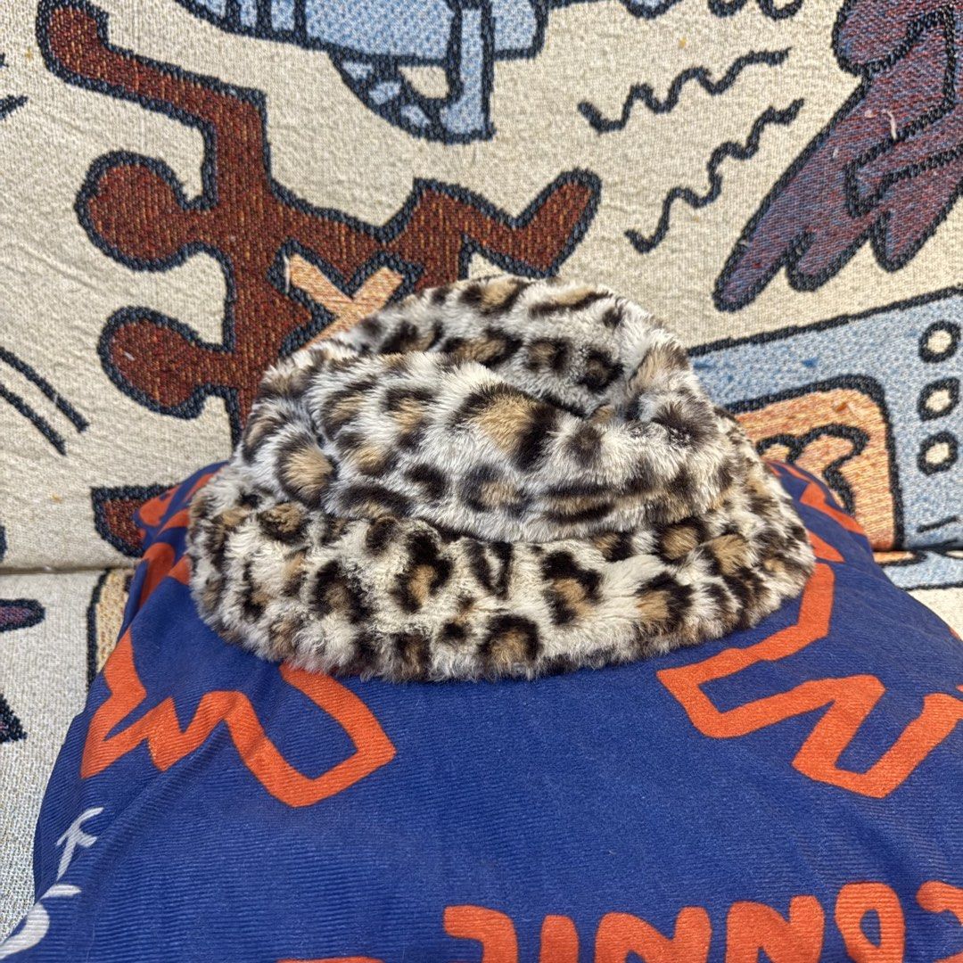Leopard Print Fur Bucket Hat (Category: Hats & Beanies) located in Manila. Submitted by cococlio (Listing ID 1426664971, Image 1). Description: Free if you purchase one of my items :-).