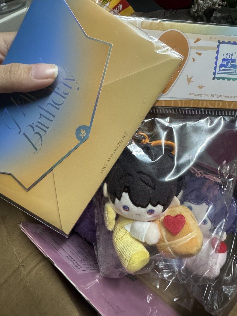 Love and Deepspace Caleb 2025 Birthday plush w/letter, Hobbies & Toys ...