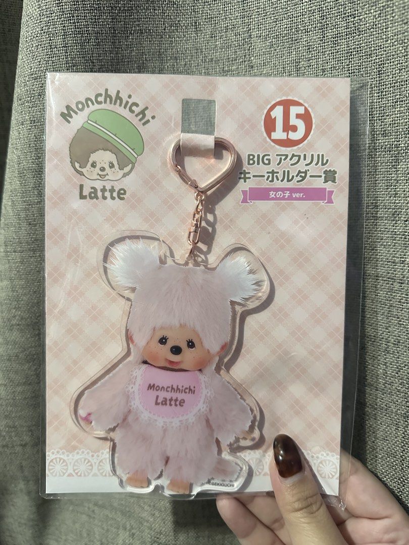 Moncchichi latte kuji (Category: Character Goods) located in Marikina City. Submitted by willowstuff (Listing ID 1426630158, Image 3). Description: All brand new from lottery BIG acrylic keychain 550 Towel 400 Blind pin (2pcs each pack) 400 Marikina Sdd j&t Gcash bpi.