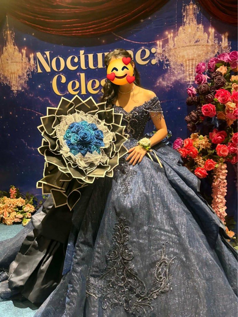 Navy Blue Off-Shoulder Ball Gown (Category: Evening dresses & gowns) located in Paranaque City. Submitted by wildcloud.ad2e5b (Listing ID 1426704963, Image 1). Description: .