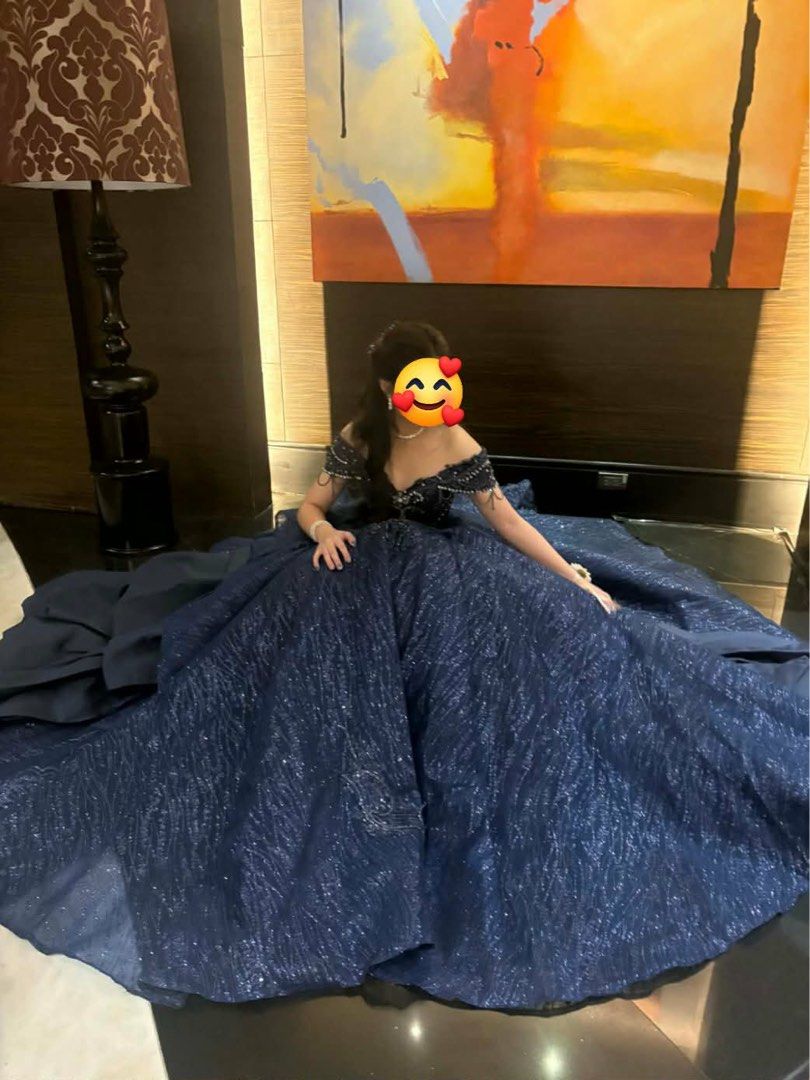 Navy Blue Off-Shoulder Ball Gown (Category: Evening dresses & gowns) located in Paranaque City. Submitted by wildcloud.ad2e5b (Listing ID 1426704963, Image 2). Description: .