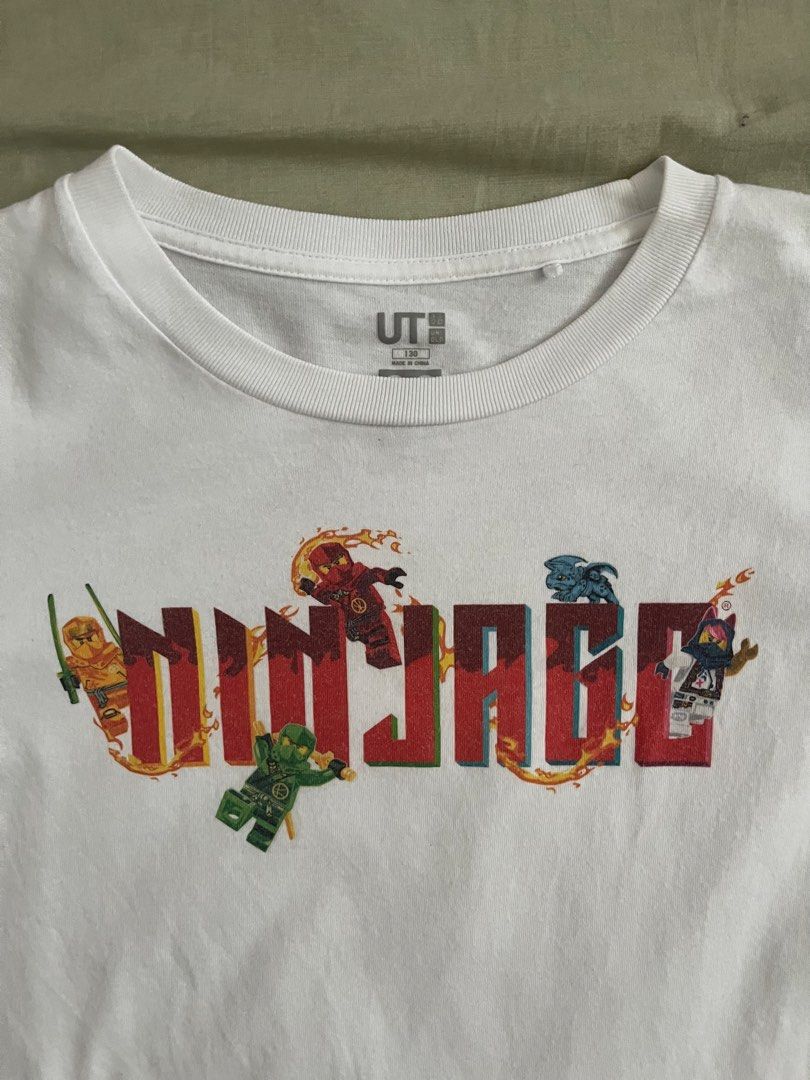 Ninjago T-shirt kids (Category: Babies & Kids Fashion) located in Calamba. Submitted by graaaciaaa (Listing ID 1426658154, Image 2). Description: Uniqlo kids t-shirt Lego Ninjago Color: White Size: 130.