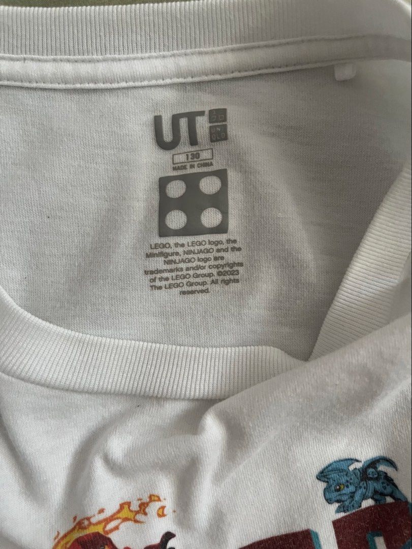 Ninjago T-shirt kids (Category: Babies & Kids Fashion) located in Calamba. Submitted by graaaciaaa (Listing ID 1426658154, Image 3). Description: Uniqlo kids t-shirt Lego Ninjago Color: White Size: 130.