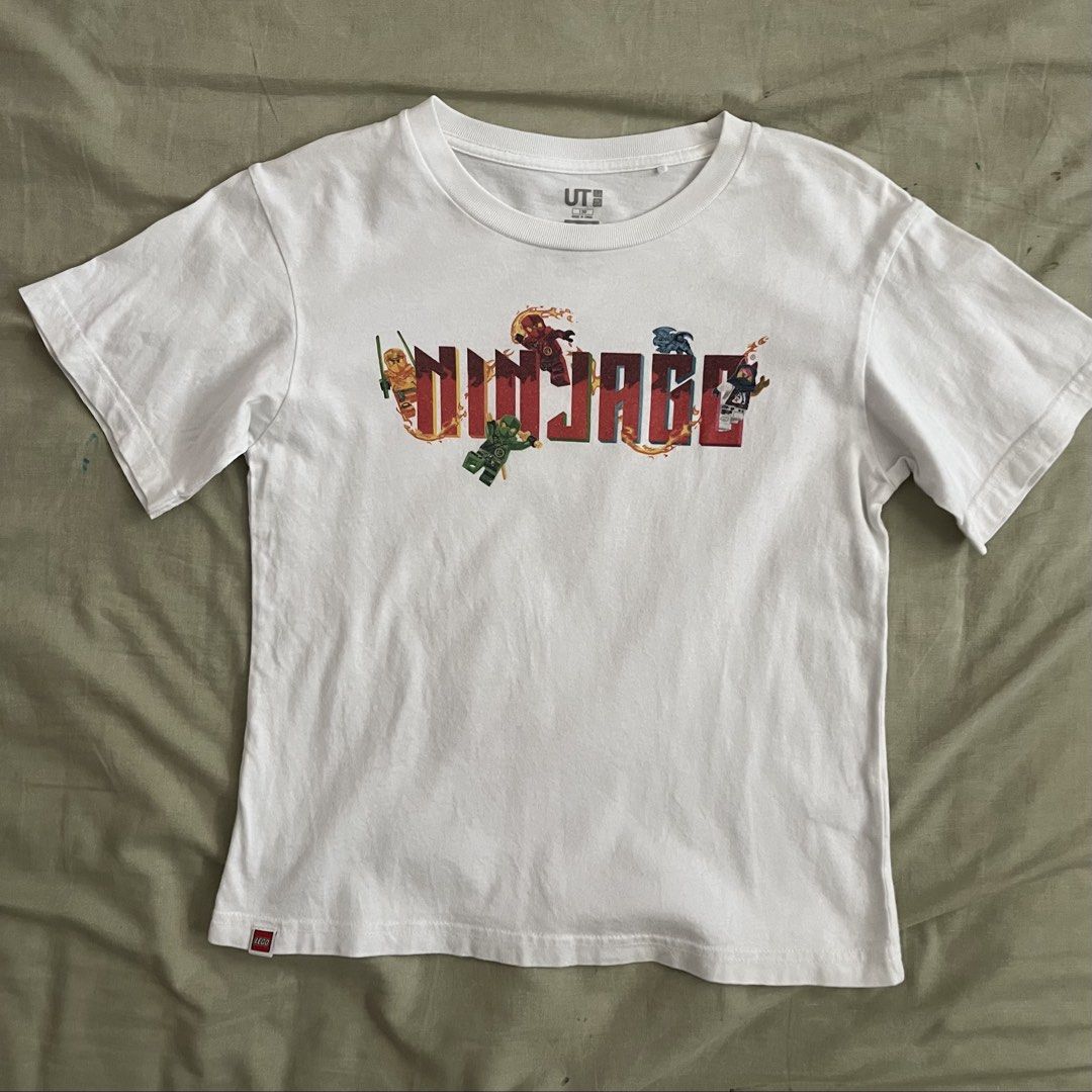Ninjago T-shirt kids (Category: Babies & Kids Fashion) located in Calamba. Submitted by graaaciaaa (Listing ID 1426658154, Image 1). Description: Uniqlo kids t-shirt Lego Ninjago Color: White Size: 130.