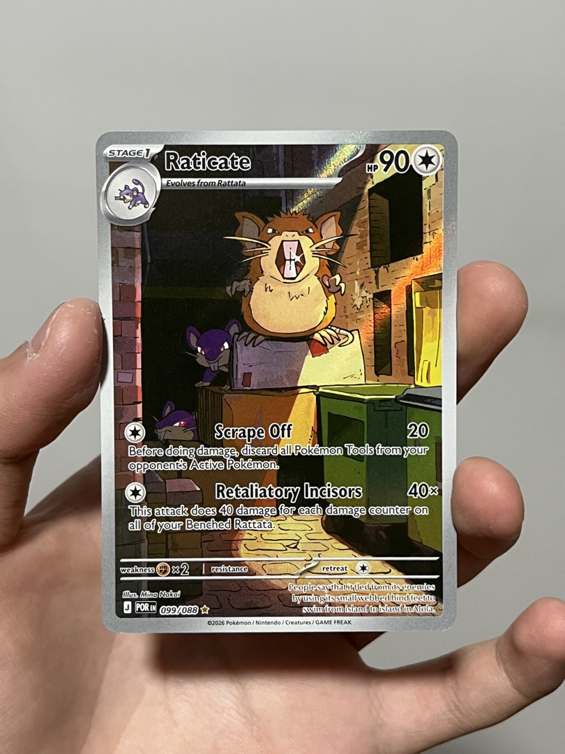Tcg Raticate Perfect Order Perfect Order English Raticate 099/088 Illustration Rare Mint Pre ...