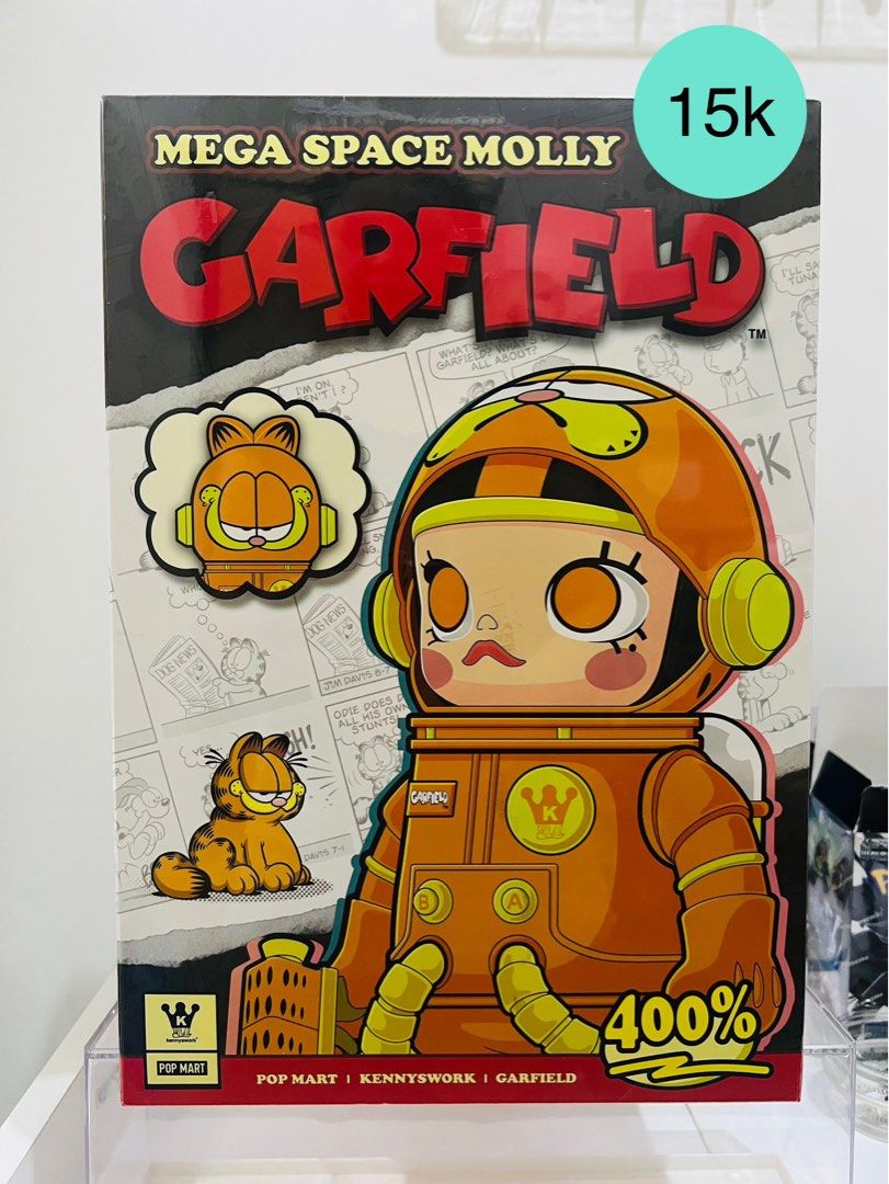 Pop Mart Mega Space Molly Garfield 400% (Category: Designer & Blind Box Toys) located in Pasay City. Submitted by nbamore (Listing ID 1426716430, Image 1). Description: Sealed box 📍BGC/Taguig 💰GCash/Bank transfer 🛵 Lalamove/JnT.
