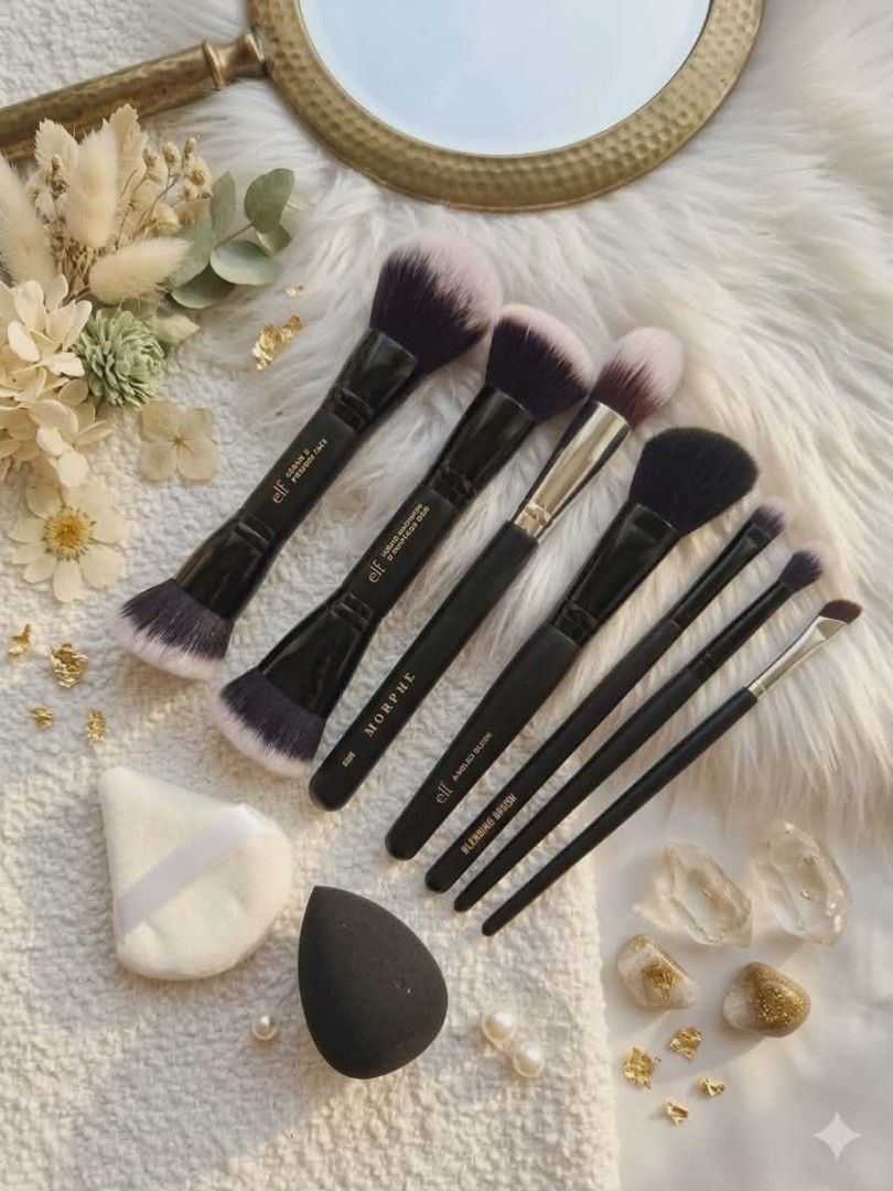 Premium Elf & Morphe Make Up Brush Set with Sponge and Puff (Category: Makeup) located in Quezon City. Submitted by beautynglamph (Listing ID 1426606919, Image 1). Description: The Ultimate Vanity Upgrade: e.l.f. & Morphe Essentials ​Building a professional-grade makeup kit doesn’t have to break the bank. This lineup features the heavy hitters from e.l.f. Cosmetics and Morphe—the perfect blend of "affordable" and "extraordinary." Here’s the break