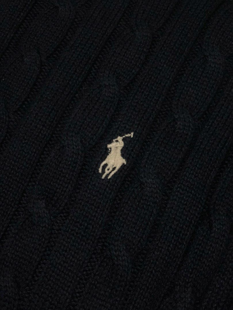 RALPH LAUREN CABLE KNITTED SWEATER/LONGSLEEVE (Category: Longsleeves) located in Manila. Submitted by scarlett_hope (Listing ID 1426756720, Image 2). Description: L: 24 W: 18.5 COLOR RATE: 10/10 CONDITION: AS NEW MOP: GCASH COURIER: J&T OR LALAMOVE.