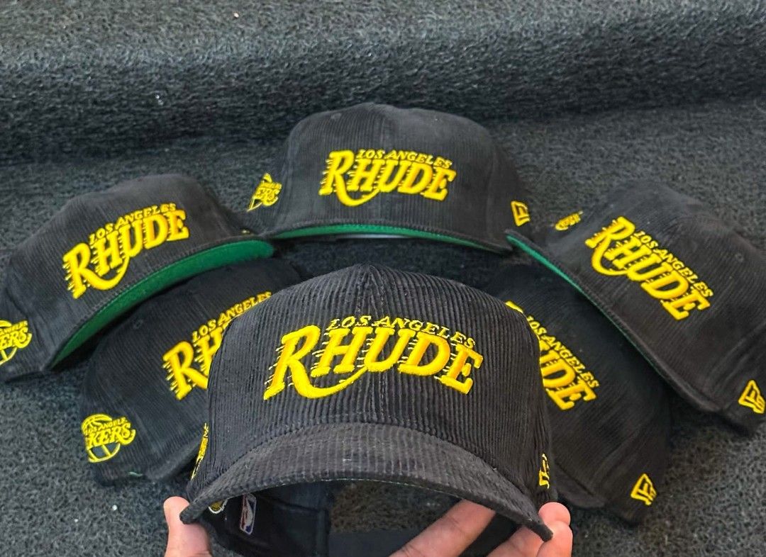 Rhude x Lakers Corduroy Cap (Category: Caps & Hats) located in Tanay. Submitted by tykezz (Listing ID 1426756323, Image 1). Description: PAY NOW SHP NOW TANAY RIZAL .