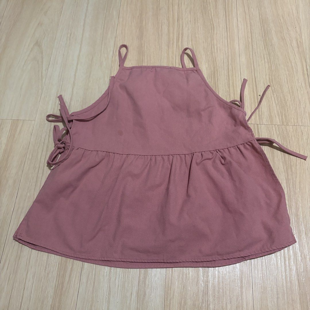 Rose Pink Side Tie Ribbon Halter Top (Category: Sleeveless) located in Marikina City. Submitted by totalgrrl (Listing ID 1426647783, Image 2). Description: rfs: decluttering.