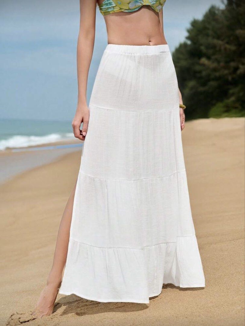 SHEIN Cover Up White Maxi Skirt (Category: Skirts) located in Muntinlupa City. Submitted by kabi.declutters (Listing ID 1426767482, Image 2). Description: .