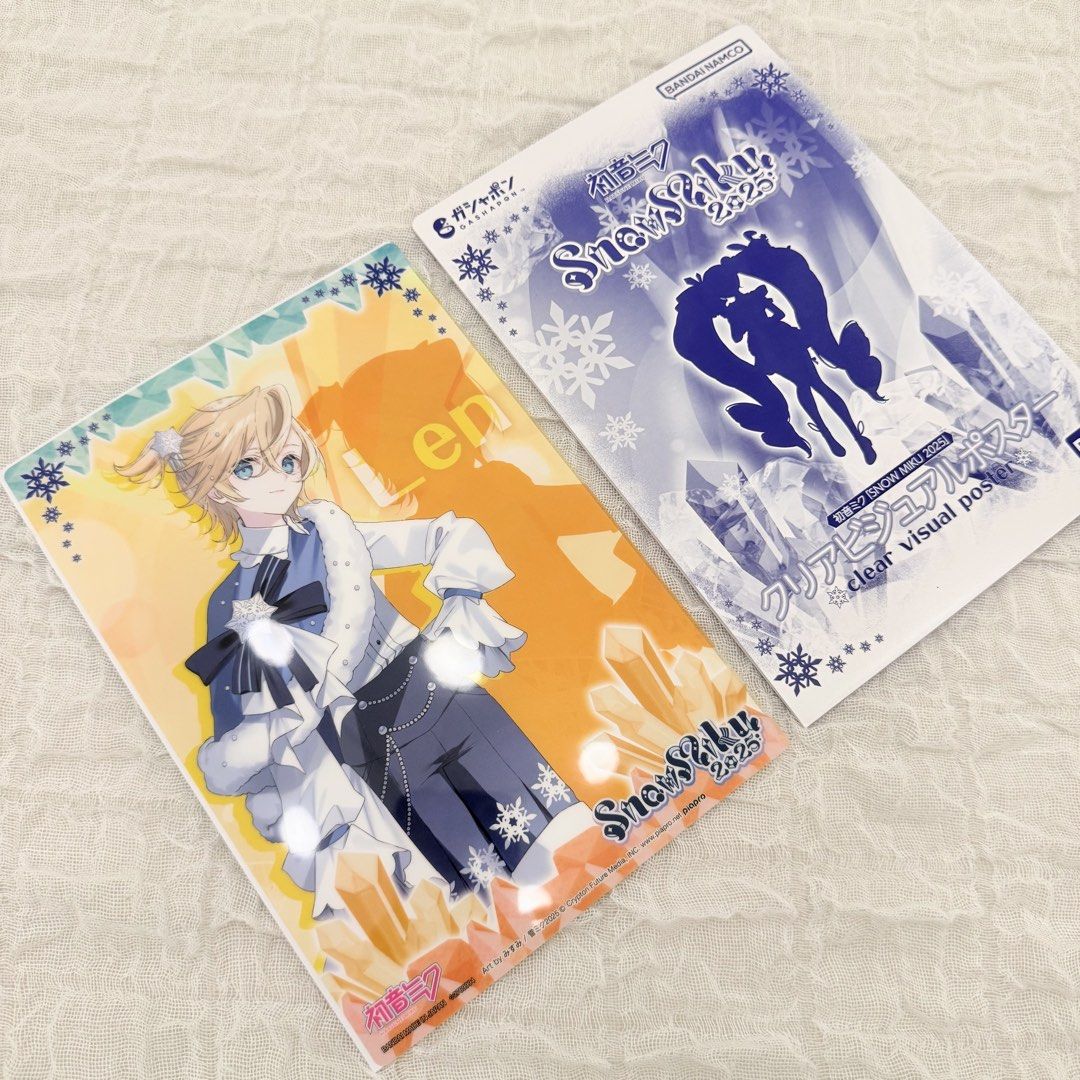 Snow Miku 2025 Kagamine Len Clear Visual Poster (Category: Character Goods) located in Manila. Submitted by na.vi (Listing ID 1426748145, Image 2). Description: .