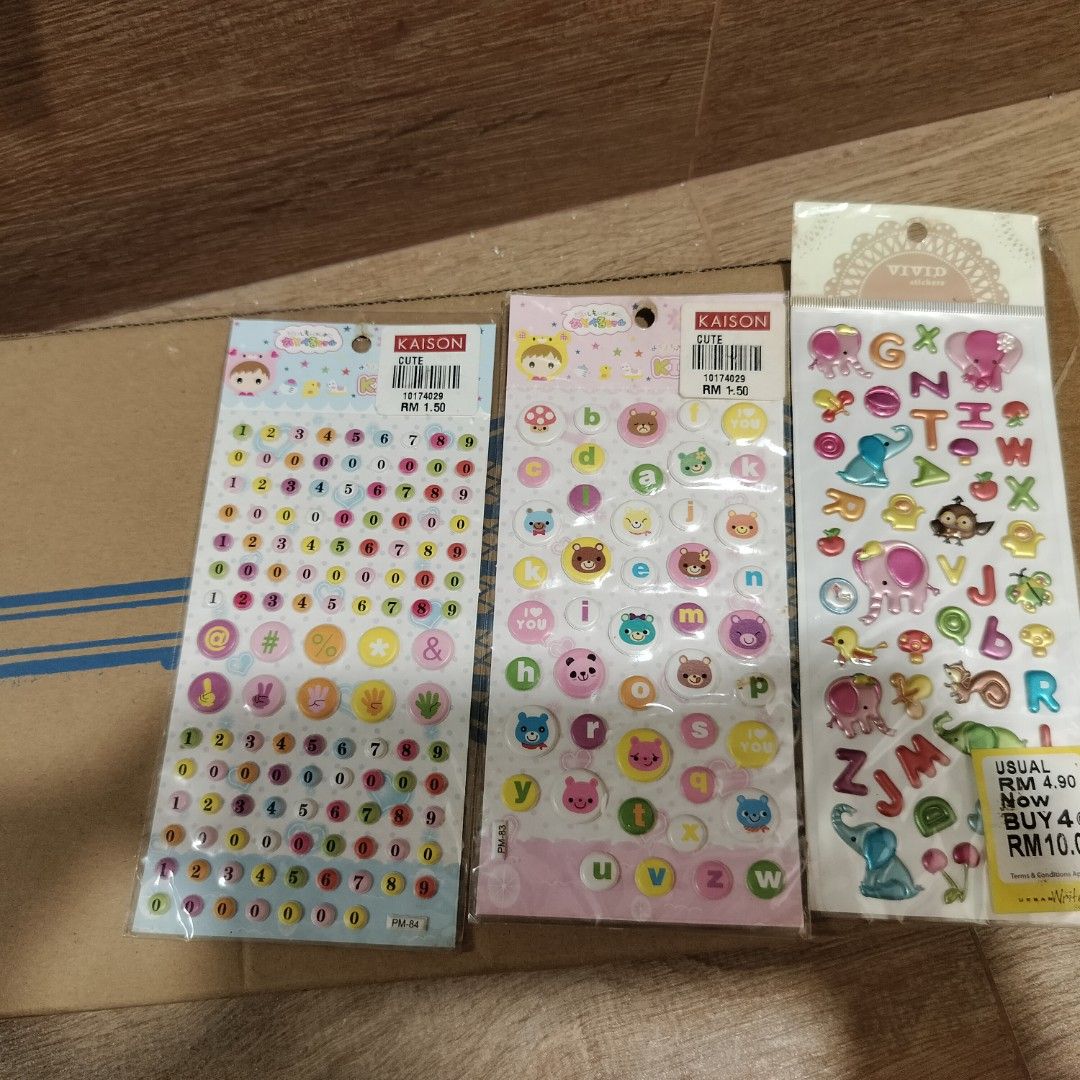 Stickers - Alphabet, Numbers, and Characters, Hobbies & Toys ...