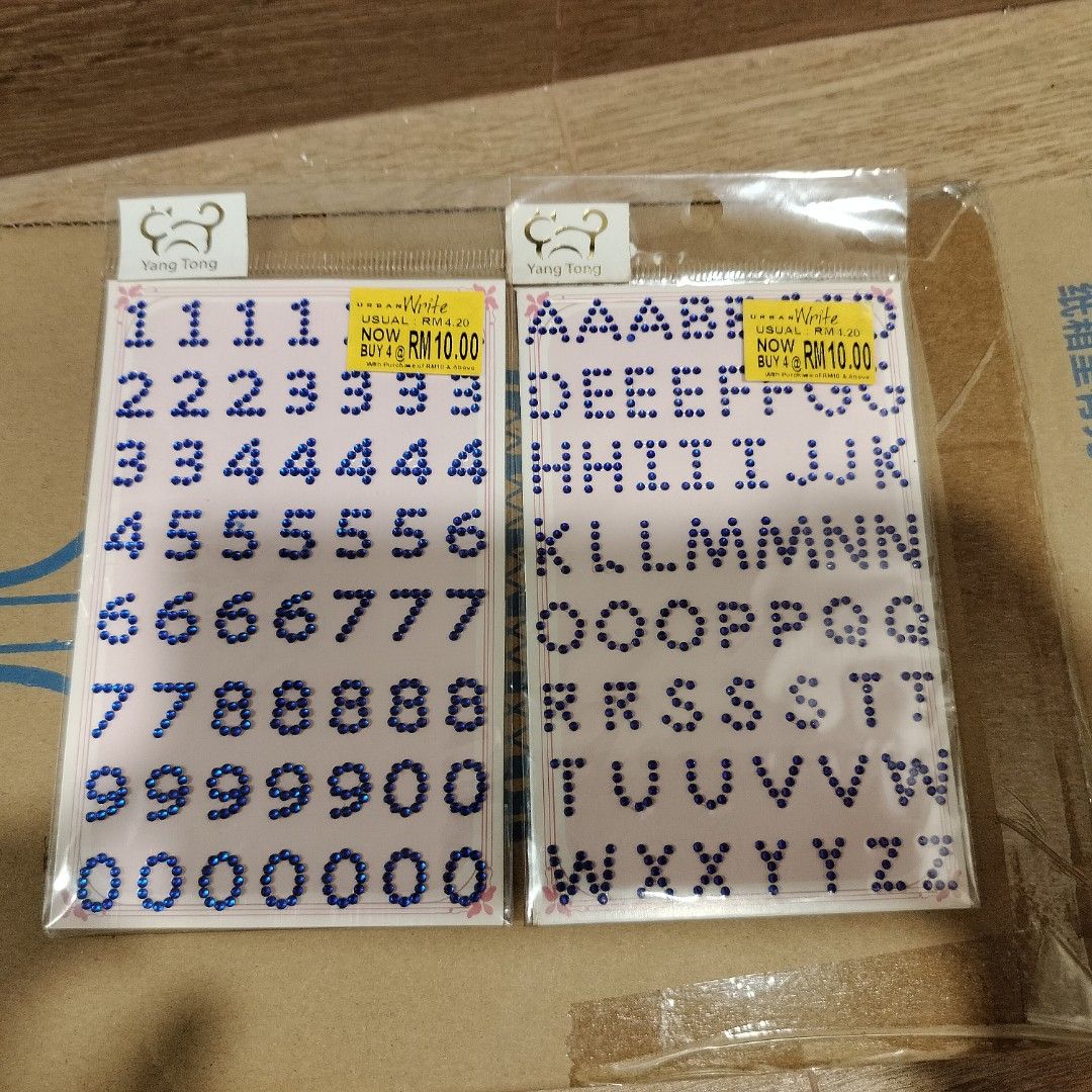Stickers - Alphabet, Numbers, and Characters, Hobbies & Toys ...