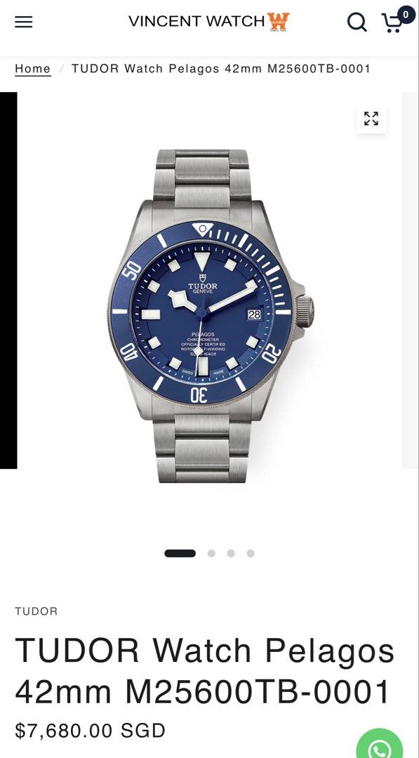 TUDOR Watch Pelagos 42mm M25600TB-0001 (Category: Watches) located in Singapore. Submitted by arsenallondon683 (Listing ID 1426711855, Image 1). Description: Diving watch 500m Titanium All original warranty card , Box, black rubber strap with buckle and extra extension piece included W-app 8611threesixnineeight Original Price $7680 now let go at $3800 .