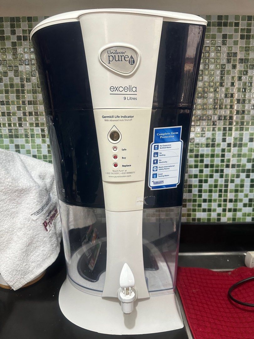 Uniliver Pureit water purifier (Category: Water Purifiers & Dispensers) located in Quezon City. Submitted by joyful05 (Listing ID 1426791366, Image 1). Description: Uniliver Pureit water purifier In very good used condition Used for 1 year Rfs: Not used anymore.