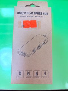 USB Type-C 4-Port Hub for Windows/Mac OS/Linux