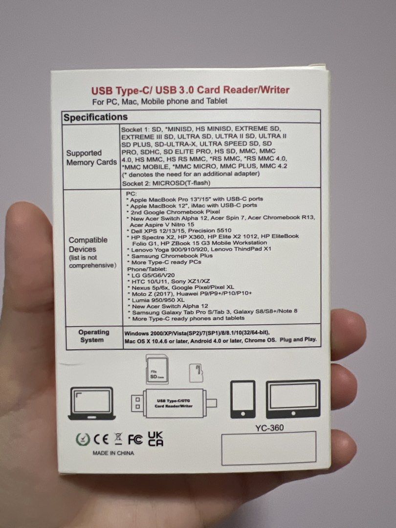 USB Type-C/USB 3.0 Card Reader/Writer405989999248691201
