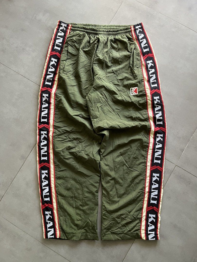Vintage karl kani track pants (Category: Jeans) located in Laguindingan. Submitted by thriftn0_limits (Listing ID 1426714403, Image 1). Description: Rare Vintage karl kani track pants W: (34-36) L: 40 T: 15.5 H: 9.5 Very good condition Dead stock condi No issue/no flaws Soft fabric inside 1200+ sf .