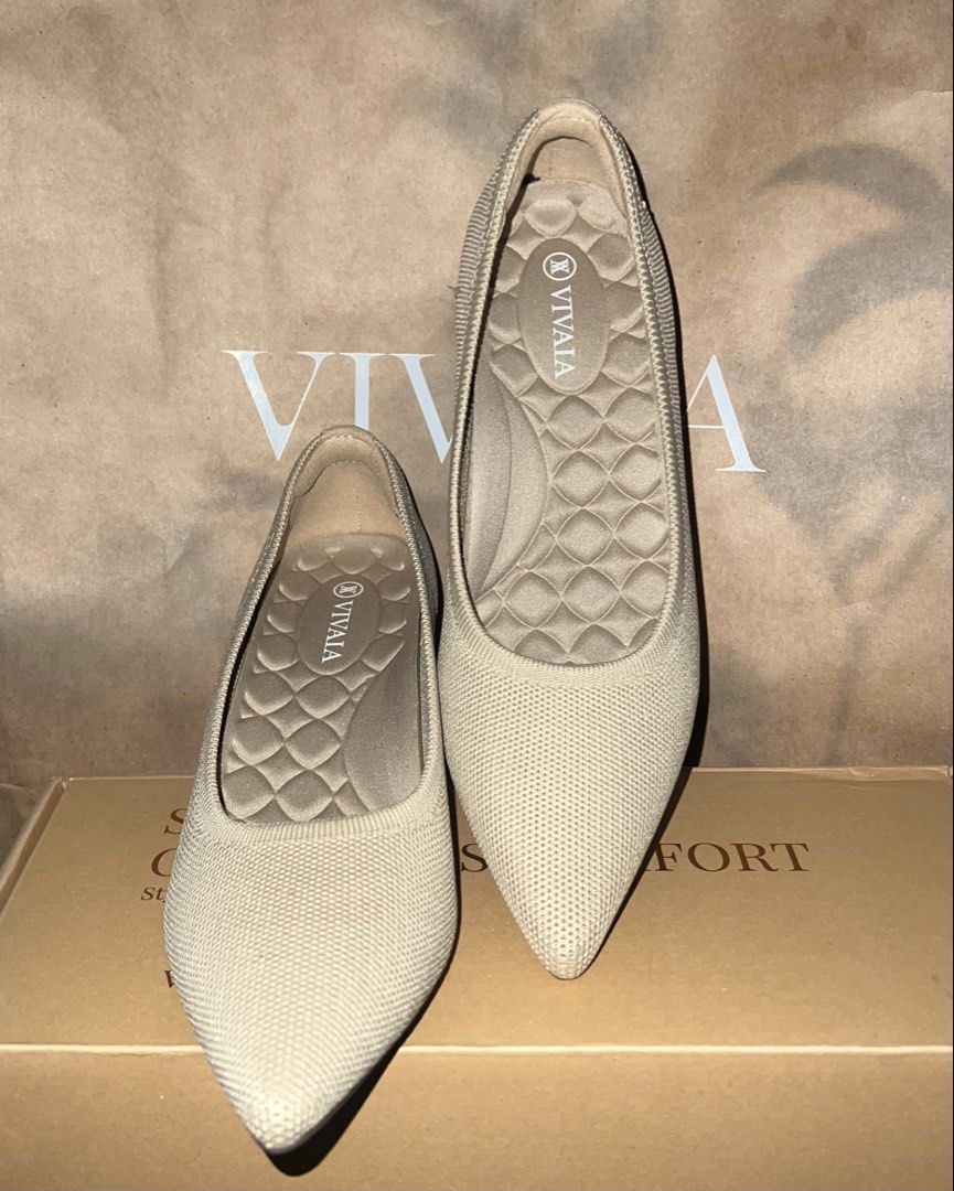 VIVAIA Aria Wedge EU36.5 (Category: Heels) located in Mandaluyong City. Submitted by valilyyy (Listing ID 1426752771, Image 2). Description: VIVAIA Aria Wedge Pro Almond Size: EU 36.5 SRP: ₱9139 Includes: original box and paper bag Worn once RFS: it's super comfortable but I bought small size.