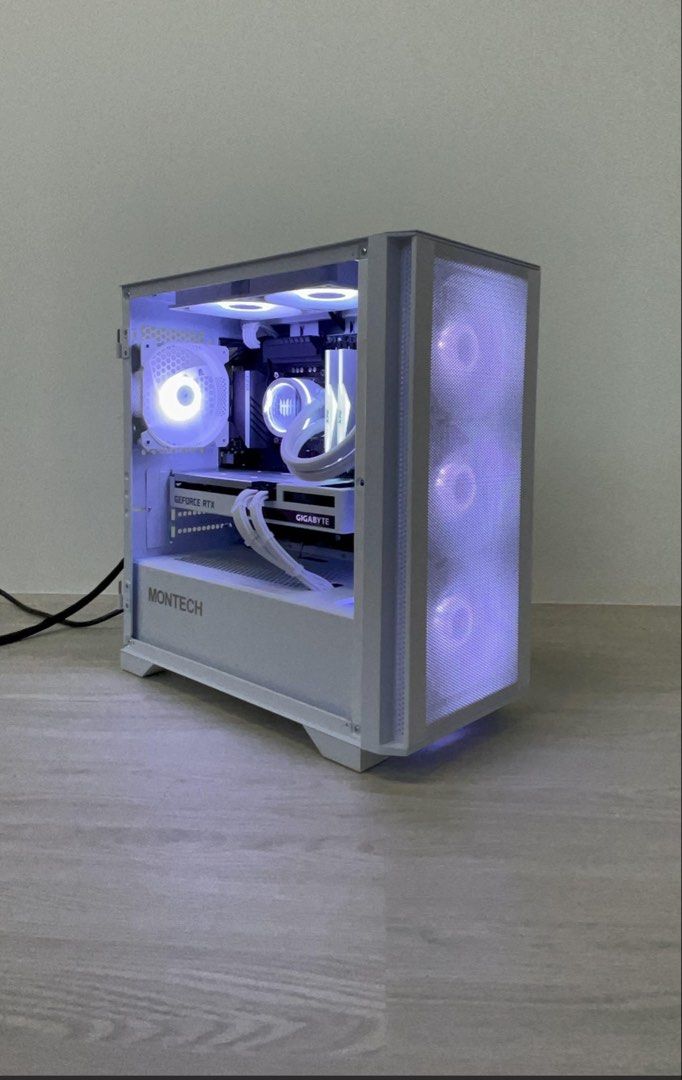 White Gaming  Custom PC with RGB Lighting413294322664099840
