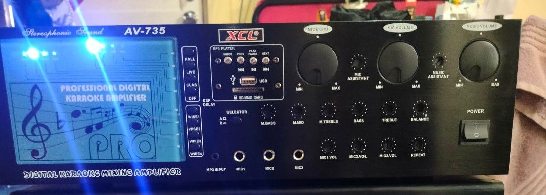 XTC AV-735 Professional Digital Karaoke Amplifier (Category: Soundbars, Speakers & Amplifiers) located in Mandaluyong City. Submitted by lls081222 (Listing ID 1426615702, Image 1). Description: XCL AV-735 DIGITAL KARAOKE MIXING AMPLIFIER 700W MAXIMUM POWER OUTPUT ₱7,195 MALL PULL-OUT ✅2 CHANNEL ✅IMUSIC, MIC VOLUME INDEPENDENTLY CONTROL ✅DIGITAL ECHO DELAY AND REPEAT CONTROL ✅KINDS OF OUTPUT; RECORD OUT LINE OUT ✅3 MICROPHONE INPUT ✅MP3 INPUT ✅BUI