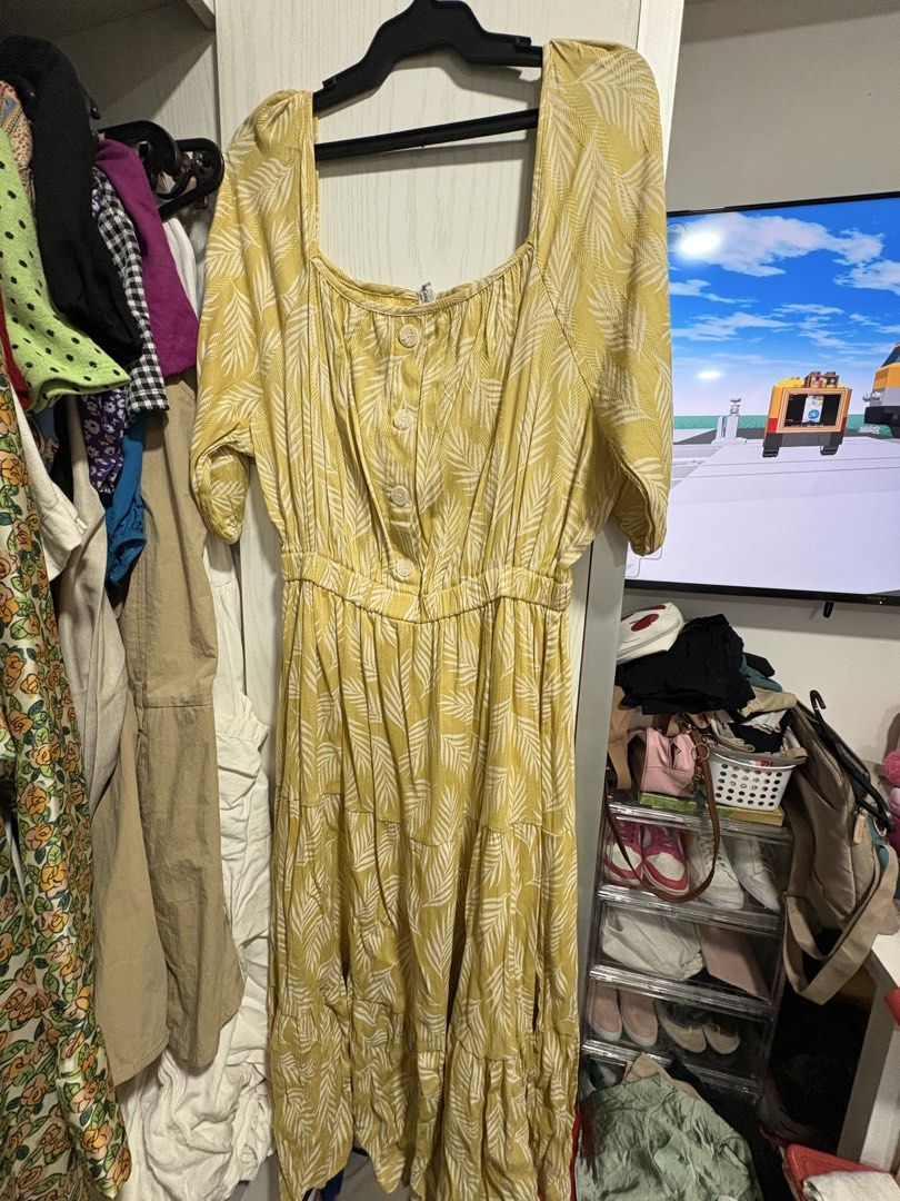 Yellow Floral Dress (Category: Dresses) located in Pasig City. Submitted by ana013 (Listing ID 1426592462, Image 1). Description: Up to large.