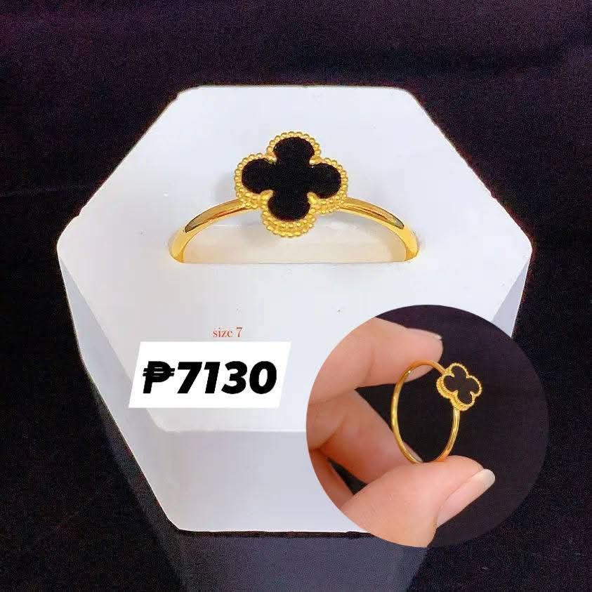 18K Saudi Gold Clover Ladies Ring (Category: Rings) located in Caloocan City. Submitted by cheskhaionlinestore2.0 (Listing ID 1426818022, Image 2). Description: 18K Saudi Gold ✨ New Available Solid Clover Ladies Ring 🍒Nasasangla💯/ Pawnable 💯 🍒Ship Via Lbc/ JNT 🍒Same Day delivery via LALAMOVE 🚚 🍒Wise and Lifetime Investment 💯 🍒 Brandnew 💯 🍒Open for COD/COP with downpayment to avoid cancellation of orders ‼️ DM for faster Transaction 📩�