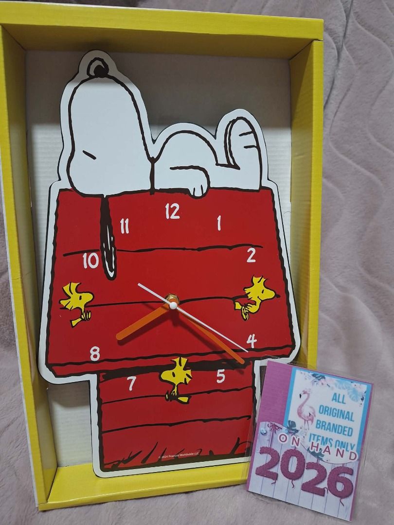 2026_SNOOPY Wall Clock (Category: Clocks) located in Pasig City. Submitted by love11shop2020 (Listing ID 1426892560, Image 3). Description: SNOOPY Wall Clock 13.5" Cordless Wood Wall Clock NO TO FAKE / DUPLICATE ITEMS ✔️ORIGINAL ✔️BRANDNEW ✔️Limited Offer / limited Stocks Only 👍ready for pick up / on hand _ available 👍Location Pasig City 👍MOP Gcash / Maya / Gotyme / 👍CC Payment QRPH + 30.00 👍Feel FREE to Send Us DM -Direct Message / PM - Per