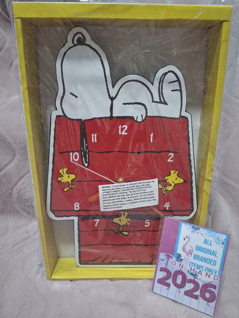 2026_SNOOPY Wall Clock (Category: Clocks) located in Pasig City. Submitted by love11shop2020 (Listing ID 1426892560, Image 1). Description: SNOOPY Wall Clock 13.5" Cordless Wood Wall Clock NO TO FAKE / DUPLICATE ITEMS ✔️ORIGINAL ✔️BRANDNEW ✔️Limited Offer / limited Stocks Only 👍ready for pick up / on hand _ available 👍Location Pasig City 👍MOP Gcash / Maya / Gotyme / 👍CC Payment QRPH + 30.00 👍Feel FREE to Send Us DM -Direct Message / PM - Per