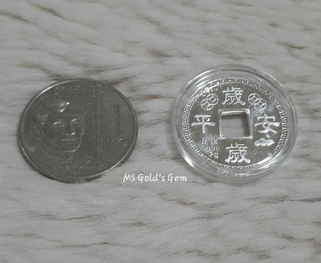 AG9999 Pure Silver Coin (Category: Currency) located in Quezon City. Submitted by msgoldsgem (Listing ID 1426877618, Image 3). Description: Php 1,000 pesos plus shipping fee 📌 AG9999 Pure Silver Coin ✅ 2 grams ‼️ 24mm 🚗 On hand and ready to ship! Don’t miss out on this deal 💯 Trusted seller since 2021. Check reviews & real buyer feedback. Buy with confidence. 📸 Actual photos posted – What you see is what you get! 🔥 LIMITED STOCK. Message now