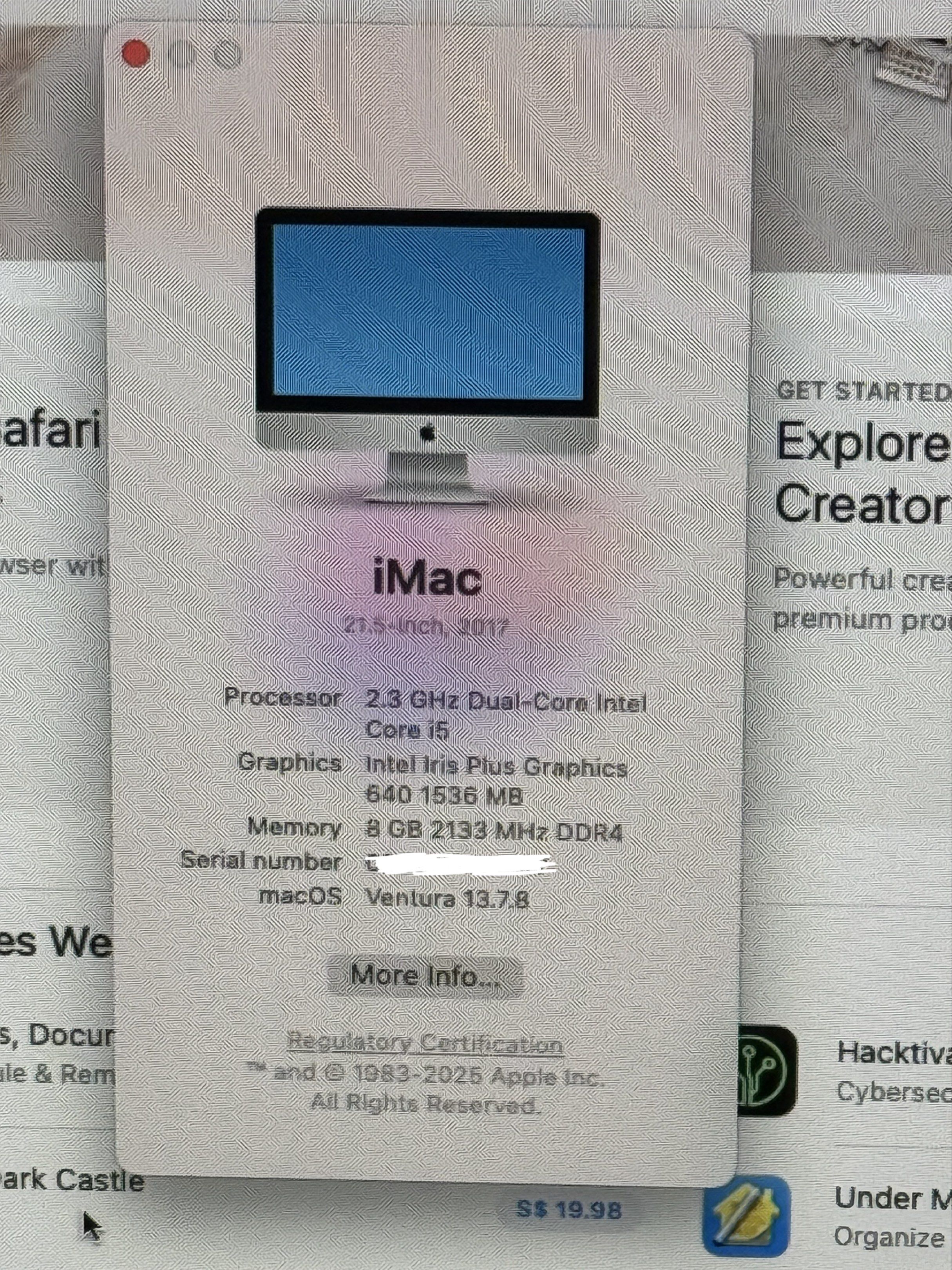 Apple iMac 21.5-inch (2017)413290395400949761