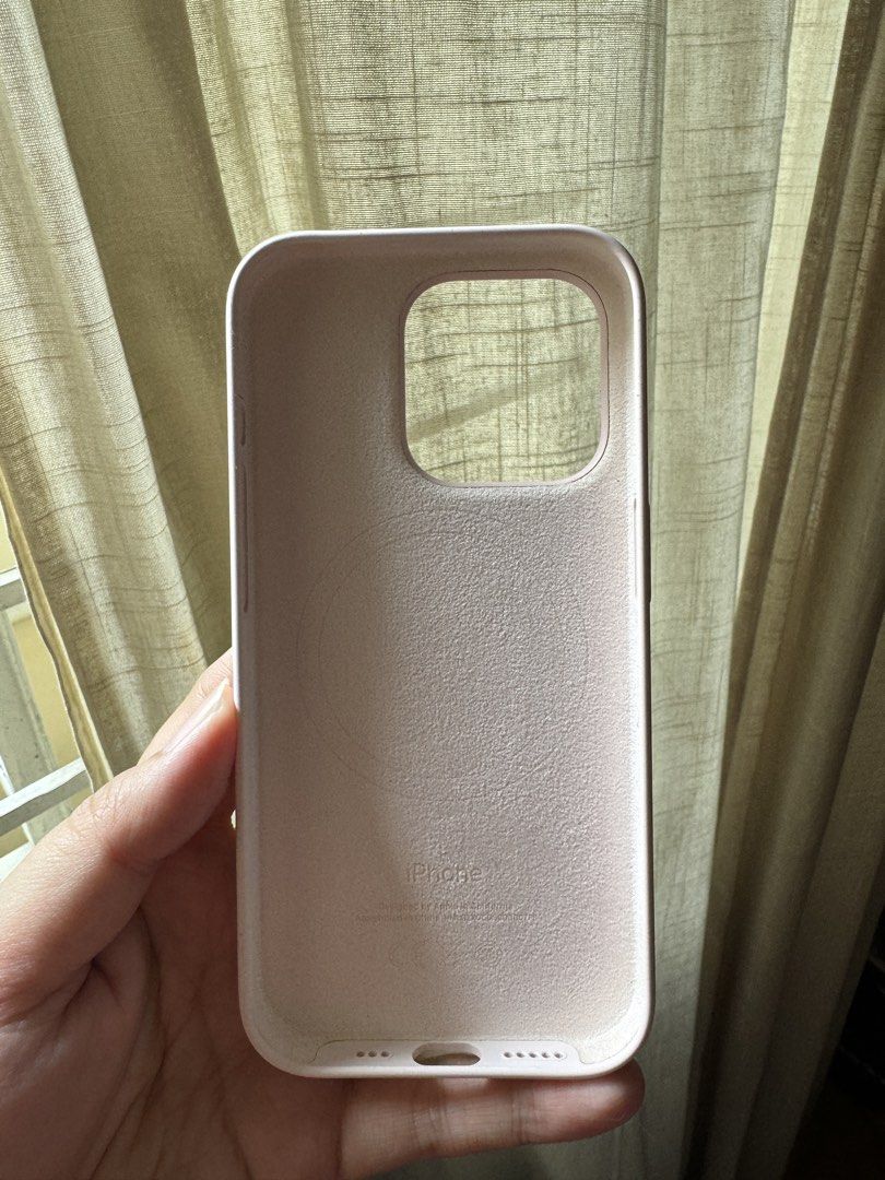 Authentic Apple Silicone Case Magsafe for iPhone 15pro in Pink (Category: Cases & Sleeves) located in Quezon City. Submitted by kryss_ (Listing ID 1426834763, Image 3). Description: Apple Silicone Case Magsafe for iPhone 15pro in Pink RFS: Decluttering Original price: Php 3,3,90.