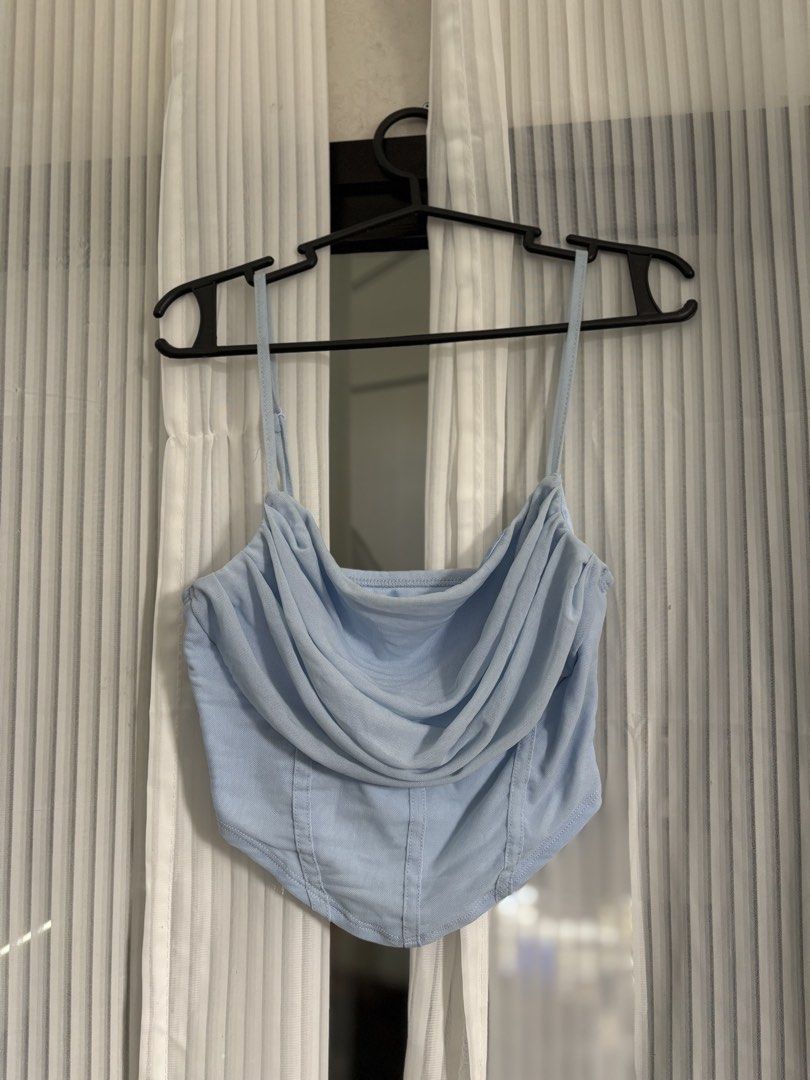 Baby Blue Corset Top (Category: Others Tops) located in Rizal. Submitted by chibibooh (Listing ID 1426860022, Image 1). Description: Xxs-small RFS: Need extra funds Gcash/Maribank/Paypal Payment only Shipping: J&T / Grab or Lalamove.