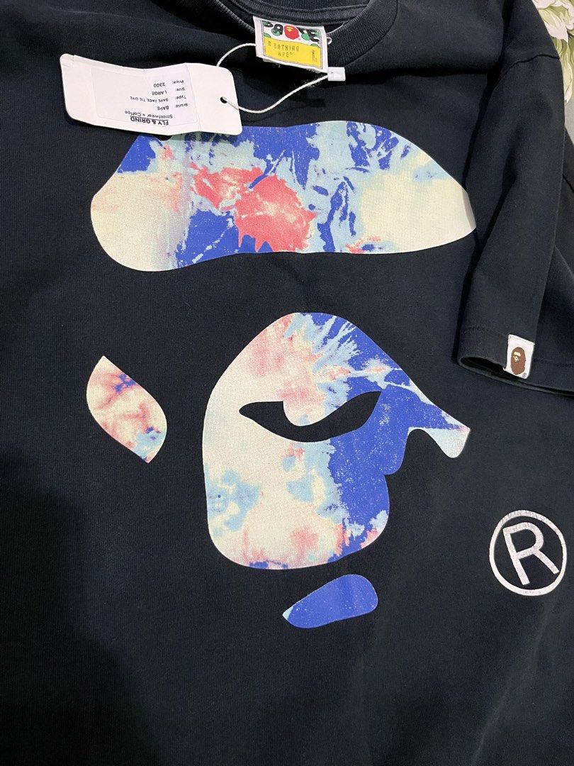 BAPE Face Tie Dye T-shirt - Large (Category: Tshirts & Polo Shirts ) located in Batangas. Submitted by tregi (Listing ID 1426821173, Image 2). Description: BAPEEE FOR SALE BAPE SIZE LARGE ON TAG (AUTHENTIC/LEGIT) 22/27 ISSUE:MINIMAL HAIRLINE NASA PICTURE 1500 nego.