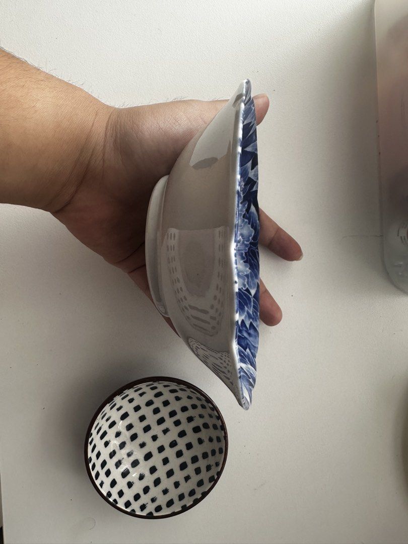 Blue and White Floral Bowl Set (Category: Other Kitchenware & Tableware) located in Manila. Submitted by jules_declutters (Listing ID 1426834004, Image 2). Description: Selling it as a set Mop gcash Mod: same day courier or jnt Loc: e, Rodriguez, qc.
