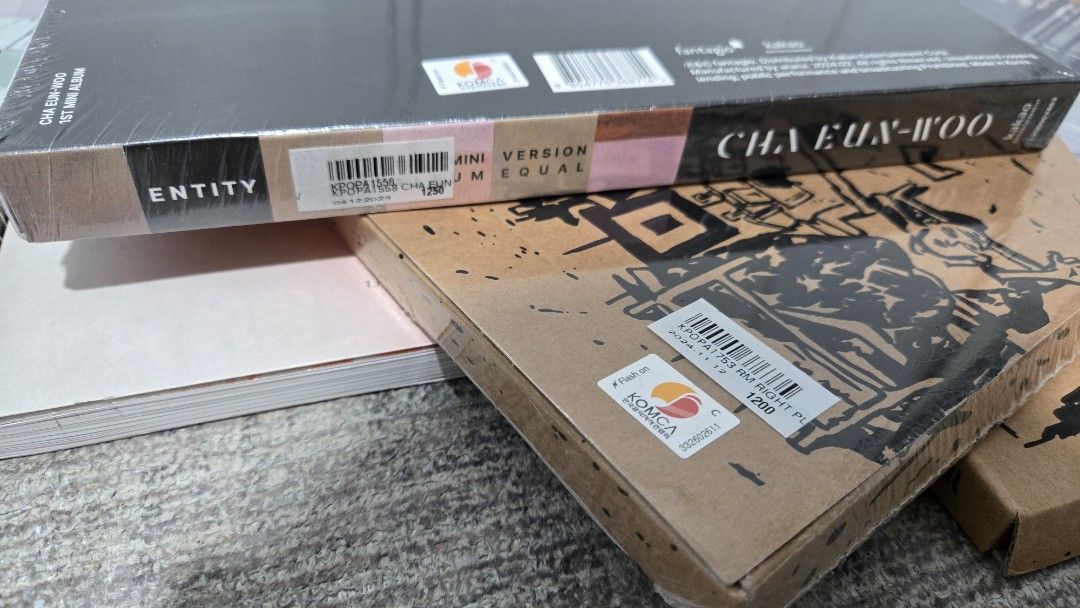 BUNDLE SET BTS RM, Enhypen, & Cha Eun-woo Albums (Category: K-Wave Merchandise) located in Manila. Submitted by cwknds (Listing ID 1426957152, Image 2). Description: REPRICED FROM ₱1,499 BUNDLE OF 5 ALBUMS 3 OPENED: 1 Enhypen, 1 RM (No CD), 1 Cha Eun Woo 2 SEALED: 1 RM , 1 Cha Eun Woo.